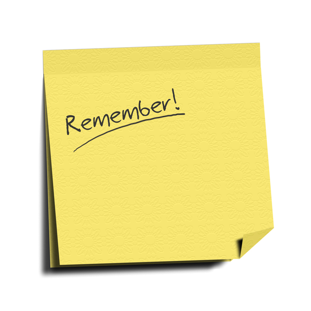 Remember notelet saying Remember